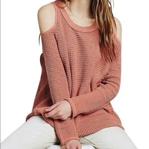 Free People Cold Shoulder Sweater. Size Small